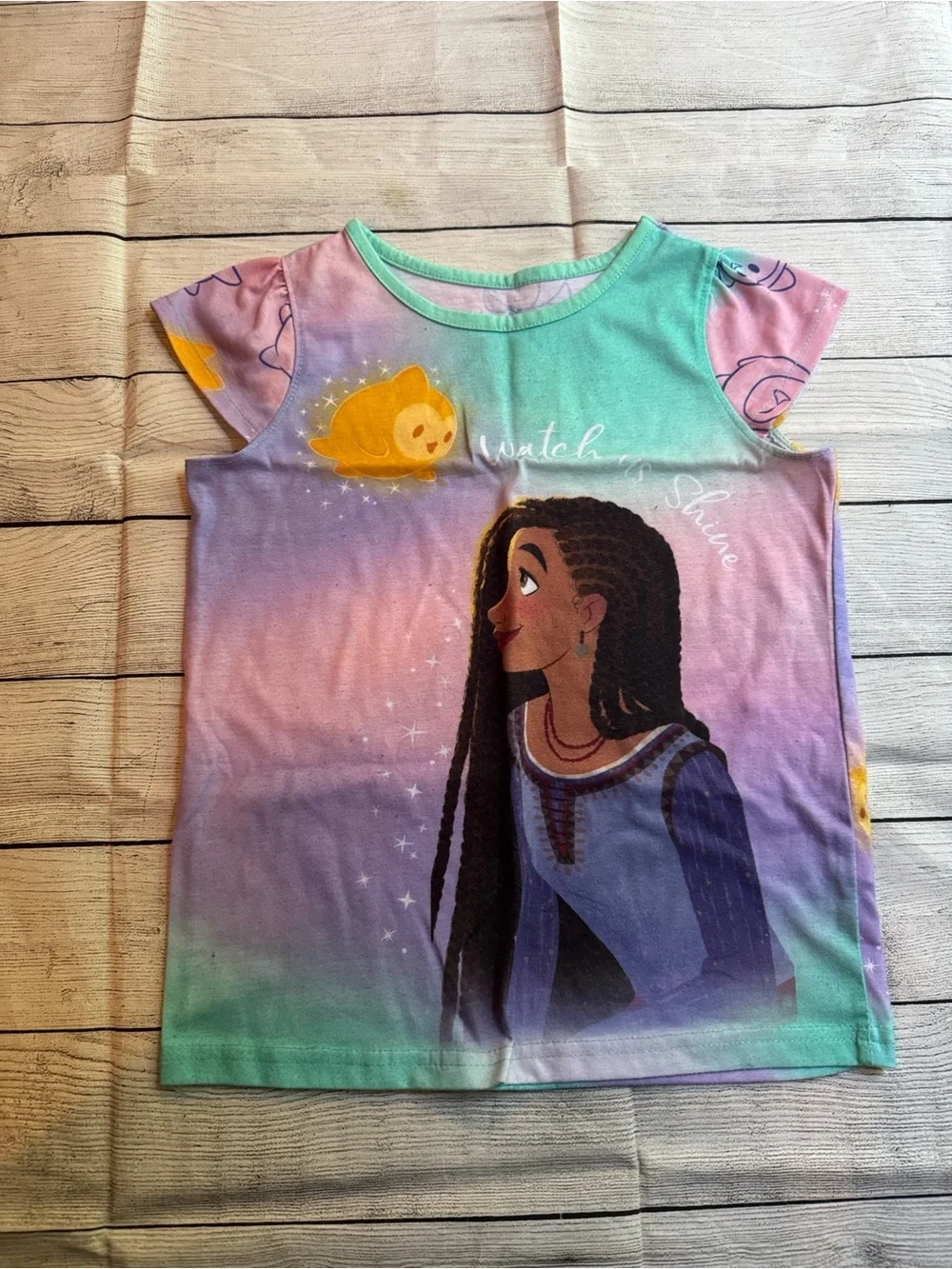 Disney Wish Princess Short Sleeve Pajama Set size Small